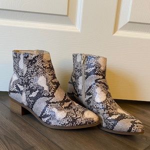 Snakeskin Booties